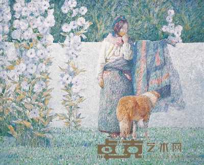 张周 1999年作 风停了 65×80cm